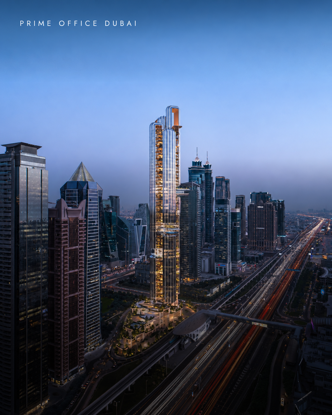 Illustrative LUMENA and Business Bay visual; not a verified property photograph